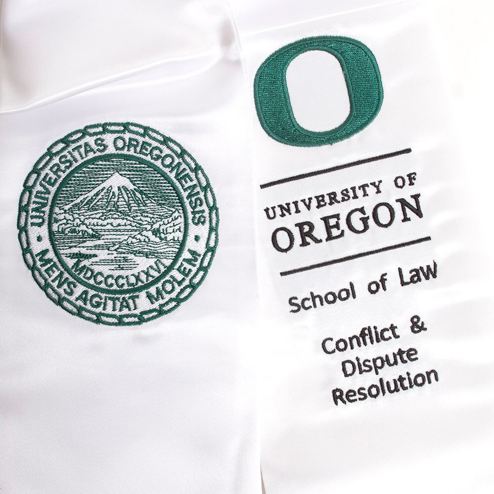 Classic Oregon O, Josten's, Stole of Gratitude, Grad, Degree Stole, 118830, Conflict and Dispute Resolution